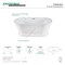 Aqua Eden Pedestal Bathtubs, 59.81 L, 27.94 W, White, Acrylic VTDE602824 - alternate 6